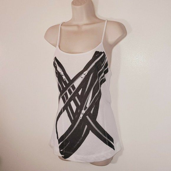Young Machines Womans Large Tank Top White Graphic - Picture 4 of 8